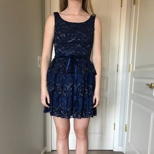 Navy Cutout Dress